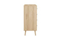 Buy chevron inspired oak effect four drawer bedroom chest UK online
