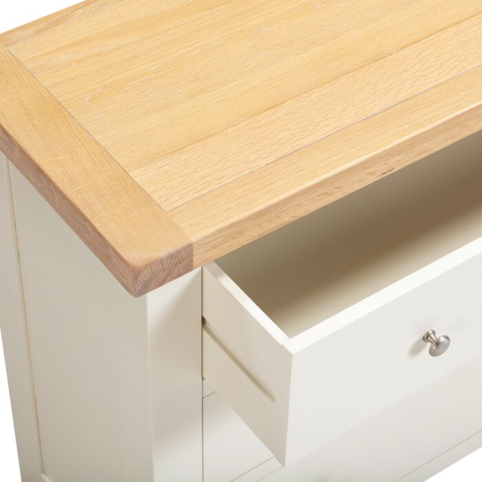 Buy classic two-tone ivory oak 3 drawer chest Windsor online UK
