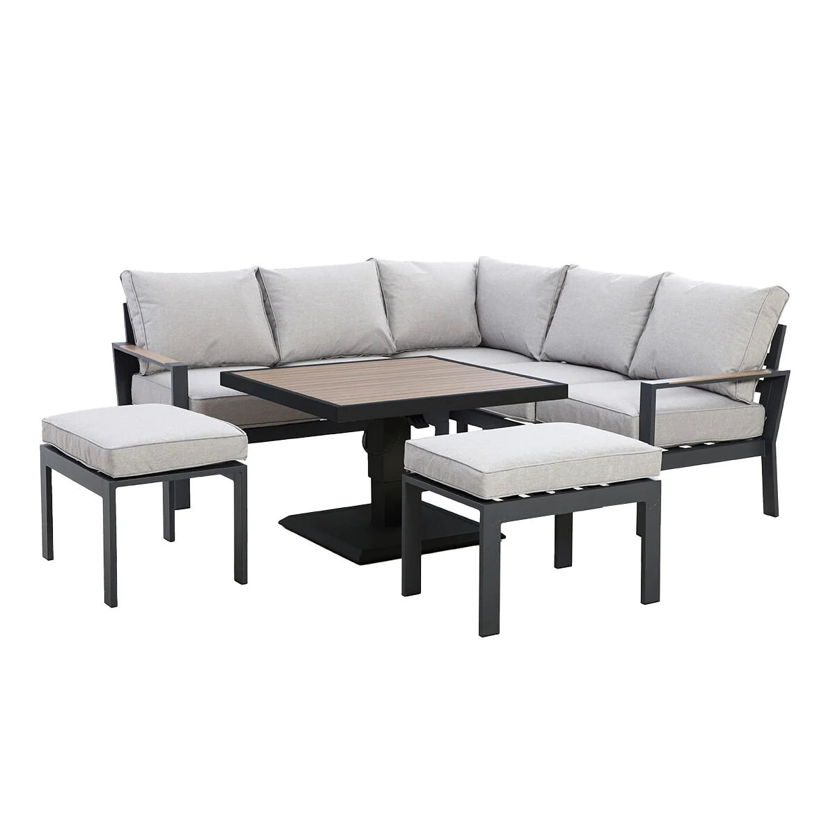 Buy contemporary aluminium corner dining set for gardens