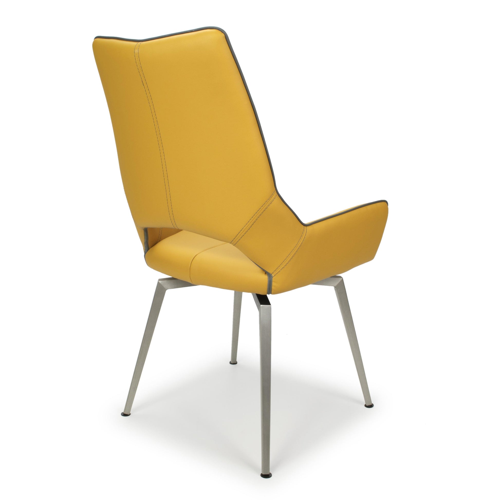 Buy contemporary leather effect dining chair online UK