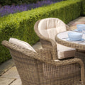 Buy contemporary modern ceramic glass top rattan 4 seat table online UK