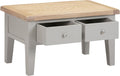Buy grey oak coffee table with two drawers