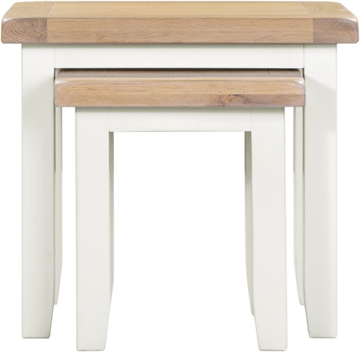 Buy ivory oak tables with contrasting tops
