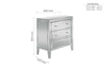 Buy mirrored chest of drawers with mock crystal handles UK delivery
