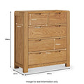 Buy oak chest of drawers with rounded edges free UK delivery
