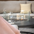 Buy online UK La Vita fabric corner sofa set with fire pit
