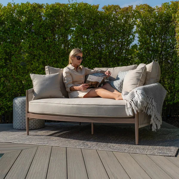 Buy online UK Maze Havana Rope Weave Daybed natural linen finish
