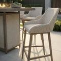 Buy online UK Maze Regal Rectangular Fire Pit Bar Set Latte
