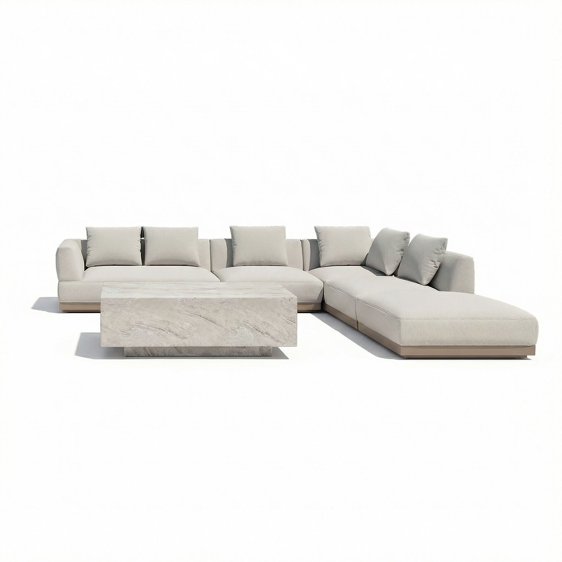 Buy online UK modular Sunproof fabric corner sofa set
