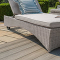 Buy online UK rattan sunlounger set with ceramic table
