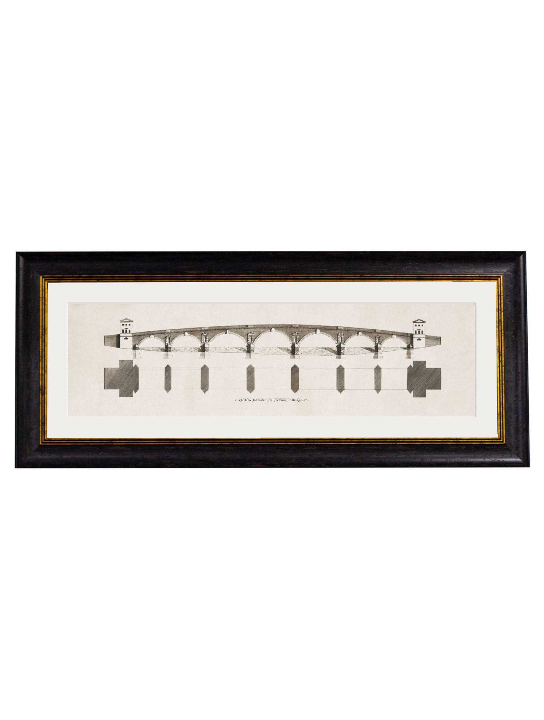 C1700’s Architectural Elevations of Bridges Print