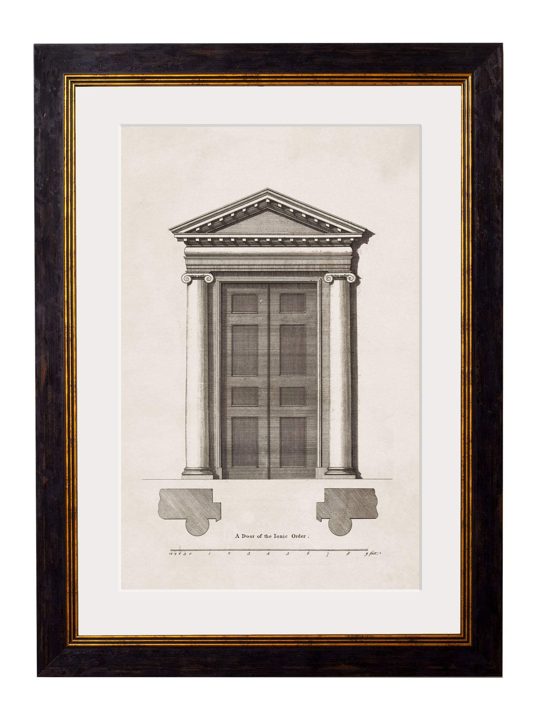 C1756 Antique Ionic Door Framed Art Print A2