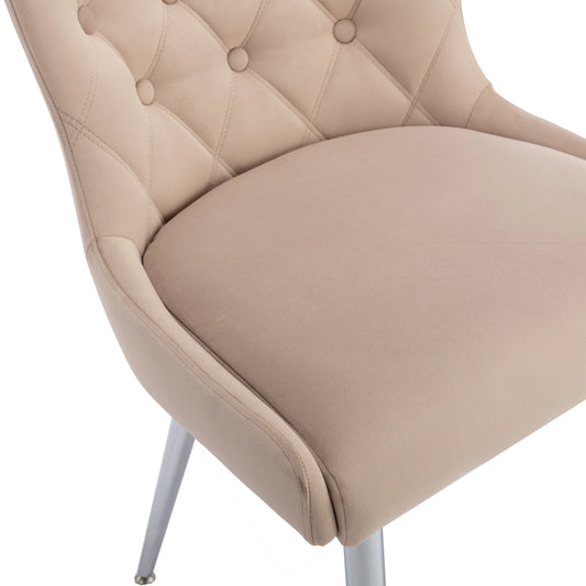 Essentials Dining Chair Taupe Velvet