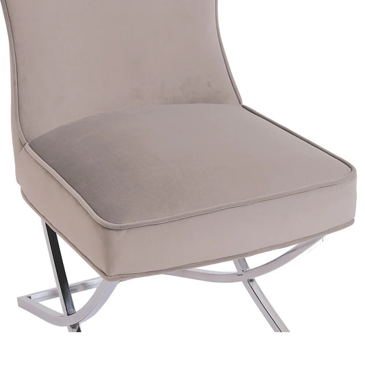 Essentials Dining Chair Taupe Velvet