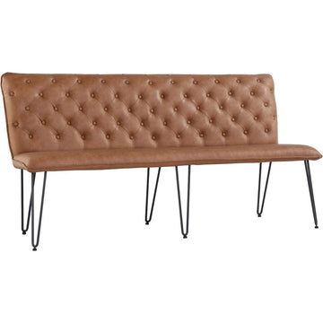 Studded Back Bench 180cm Tan