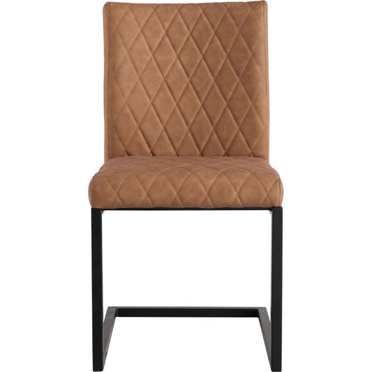 Diamond Stitch Dining Chair Tan