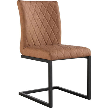 Diamond Stitch Dining Chair Tan