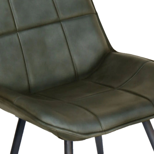 Essentials Leather & Iron Chair Grey