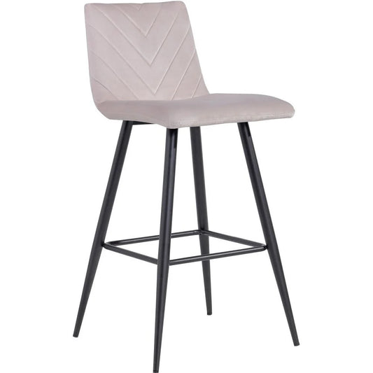 Essentials Velvet Bar Stool Taupe