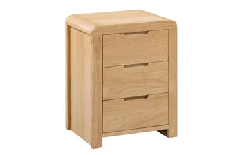 Curve 3 Drawer Bedside