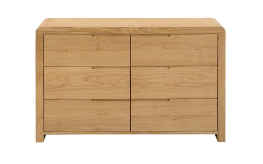 Curve 6 Drawer Wide Chest