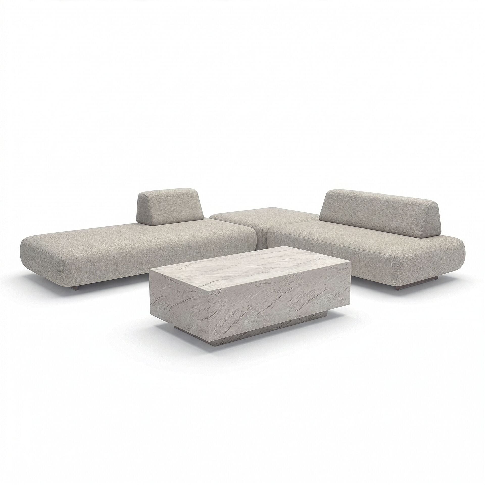 Cannes Small Corner Sofa Set Pebble Online with modern design, perfect to buy for stylish and comfortable outdoor lounging