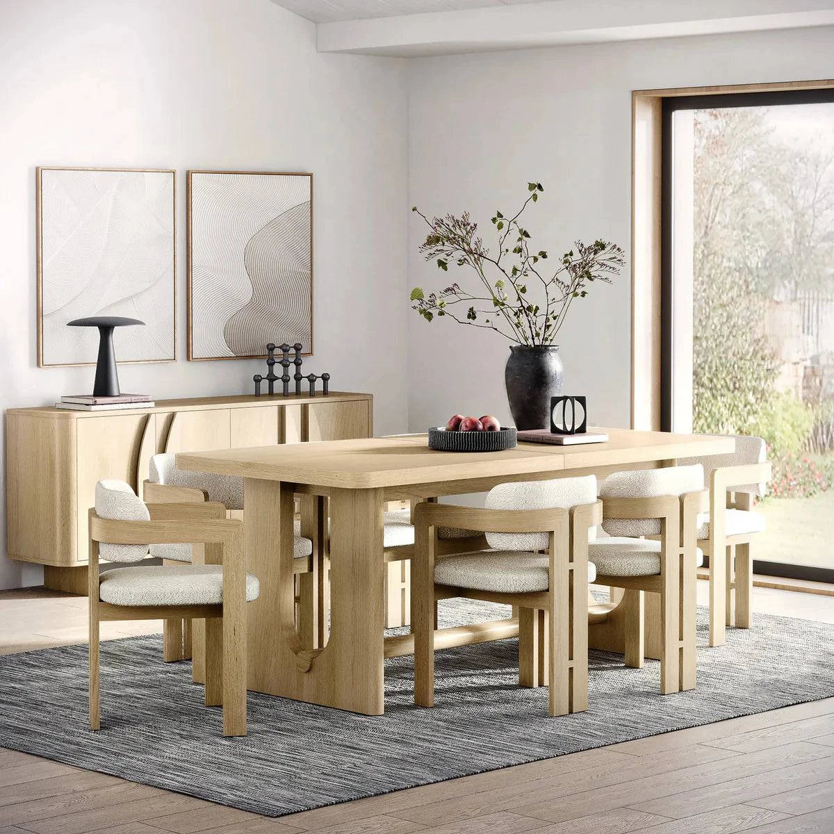 Cara Oak Large Extending Dining Table for Sale