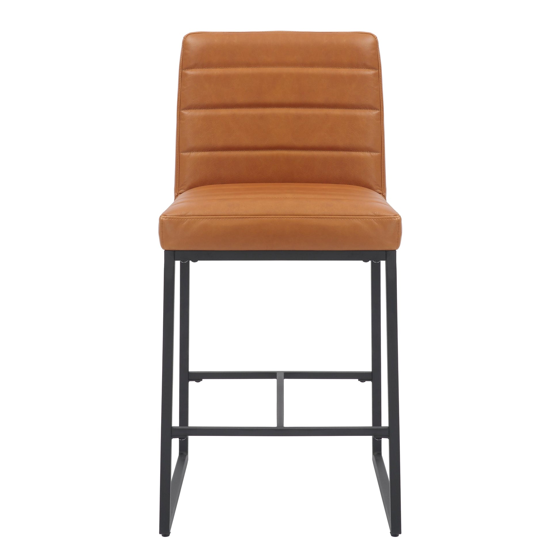 Carlton Real Leather Light Brown Bar Stool