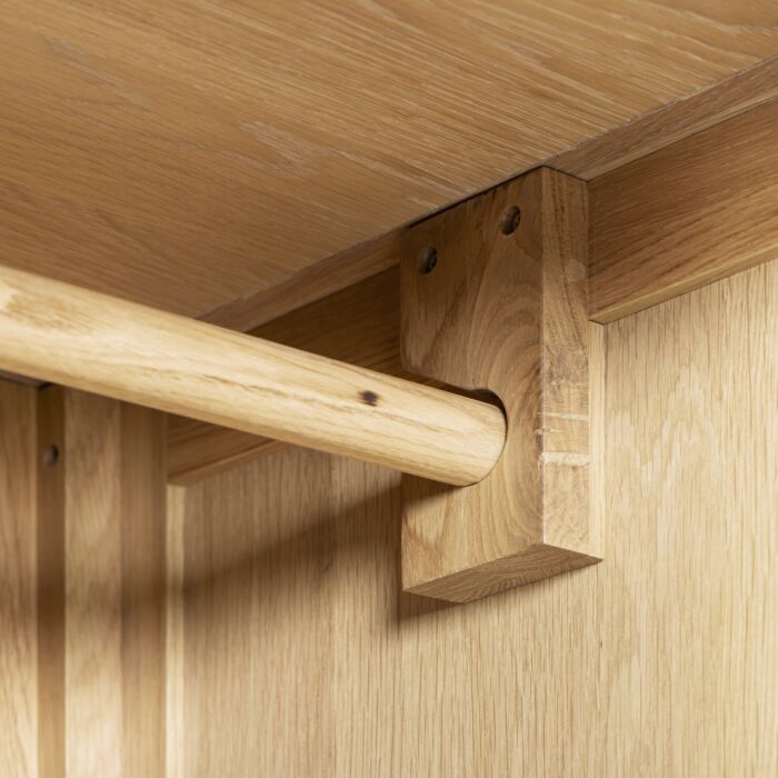 Choose an oak finish wardrobe for a warm bedroom interior