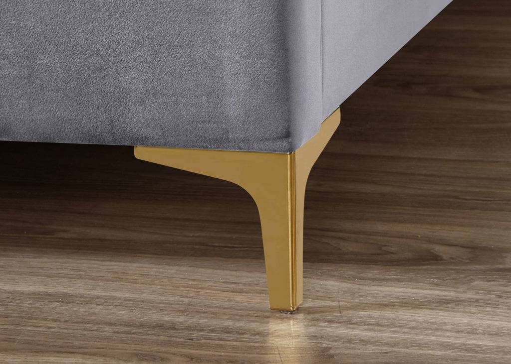 Clover Fabric Bed Grey Velvet for sale 