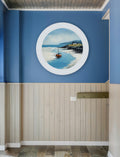 The Coastal Boat - Oxford White Round Frame - Blythe Living