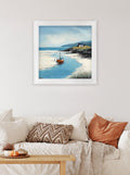 The Coastal Boat - White Hurstwood Square Frame - Blythe Living