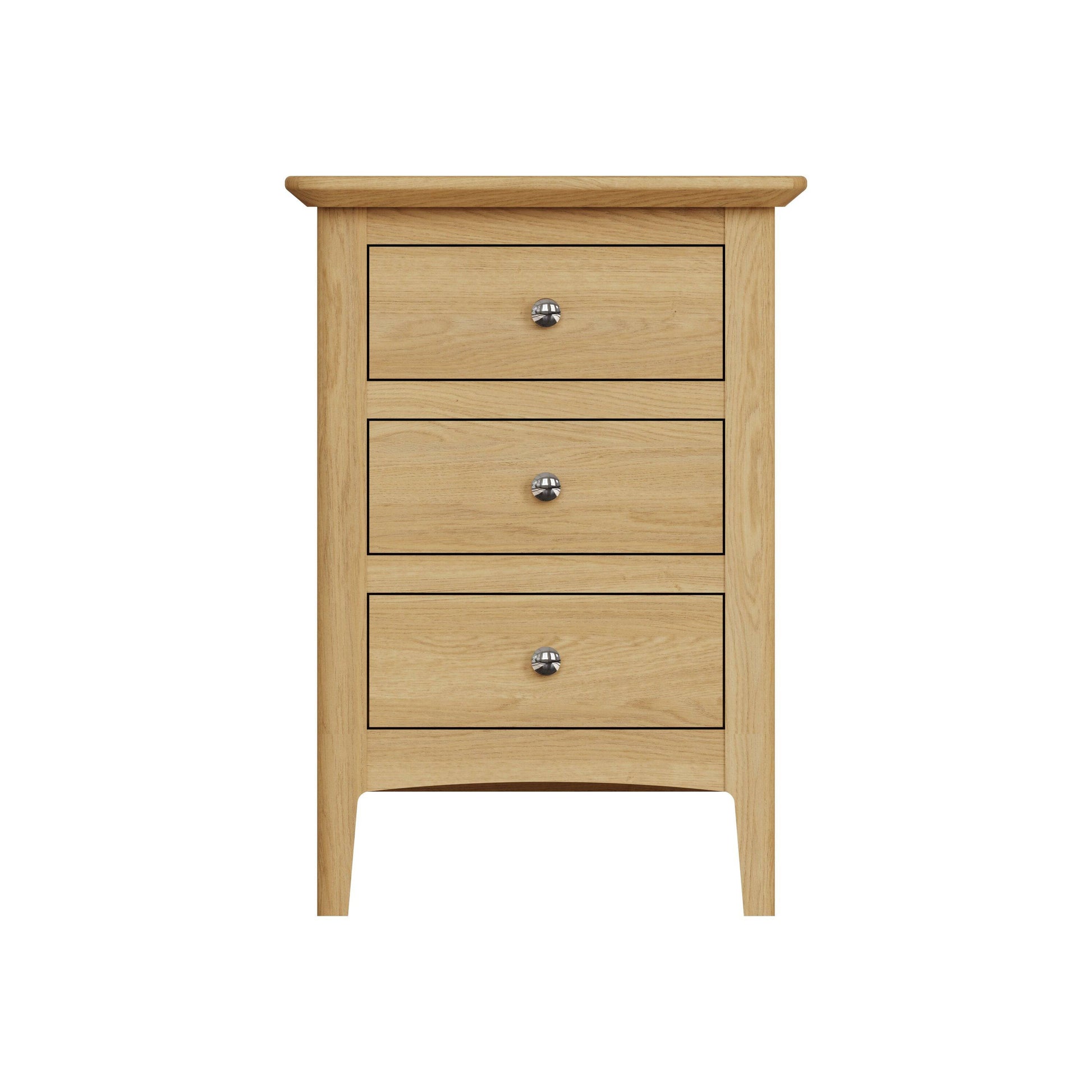 Compact Hudson 3 Drawer Bedside - Blythe Living Furniture