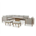 Contemporary Burford Large Corner Dining with Rising Table with adjustable table, great to order for versatile outdoor living