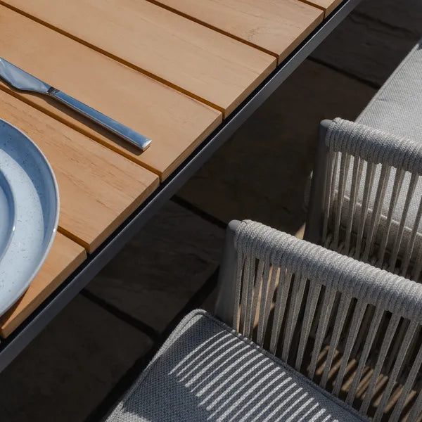 Contemporary Maldives rope weave garden dining chairs for sale free UK delivery