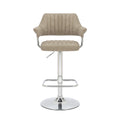 Cortez Leather Effect Mink Bar Stool