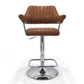 Cortez Leather Effect Tan Bar Stool