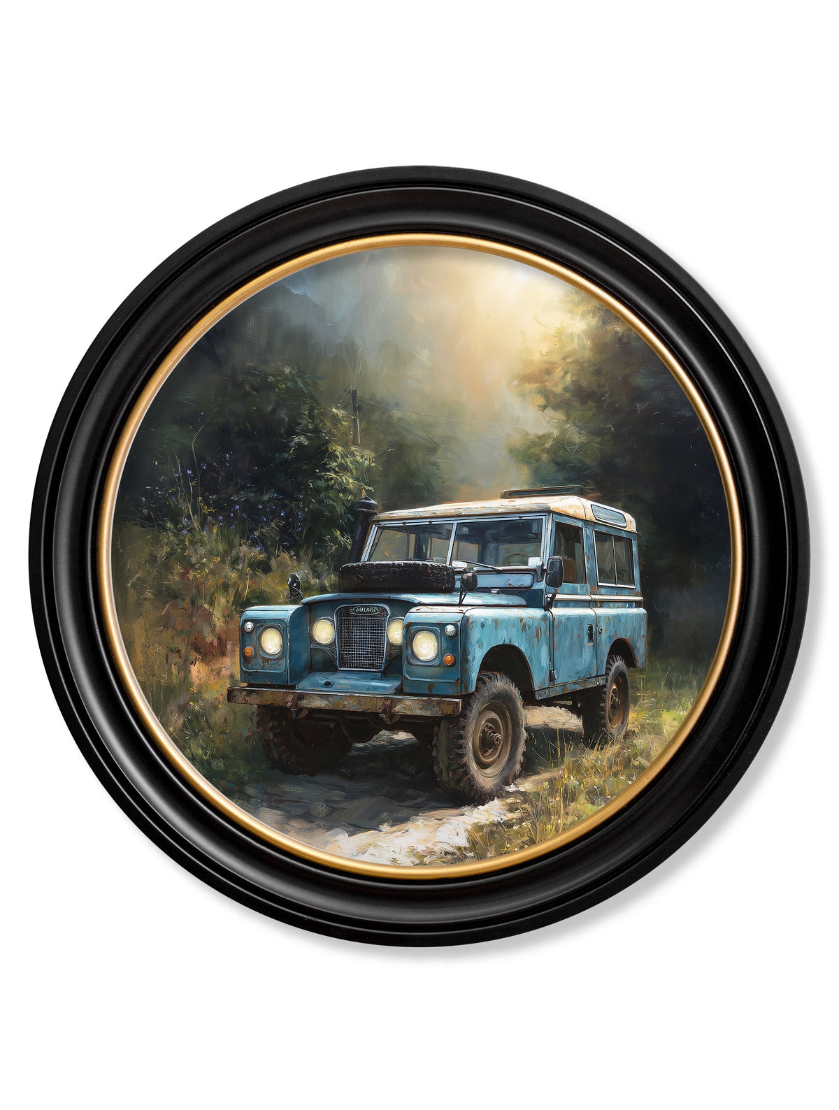 Country Track Defender Blue - Oxford Round Frame
