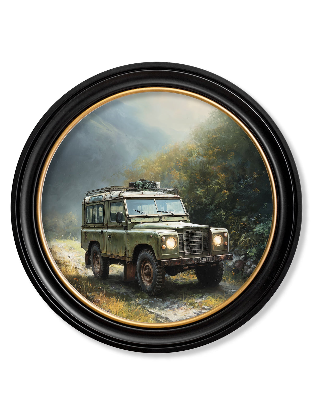 Country Track Defender Green - Oxford Round Frame
