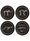 c.1870 Anatomical Skeletons - Dark - Round Frames - Blythe Living
