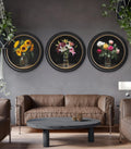 Roses After Dark - Oxford Round Frame - Blythe Living