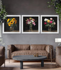 Roses After Dark - White Hurstwood Square Frame - Blythe Living