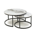 Delta White/Gold Nest of Tables