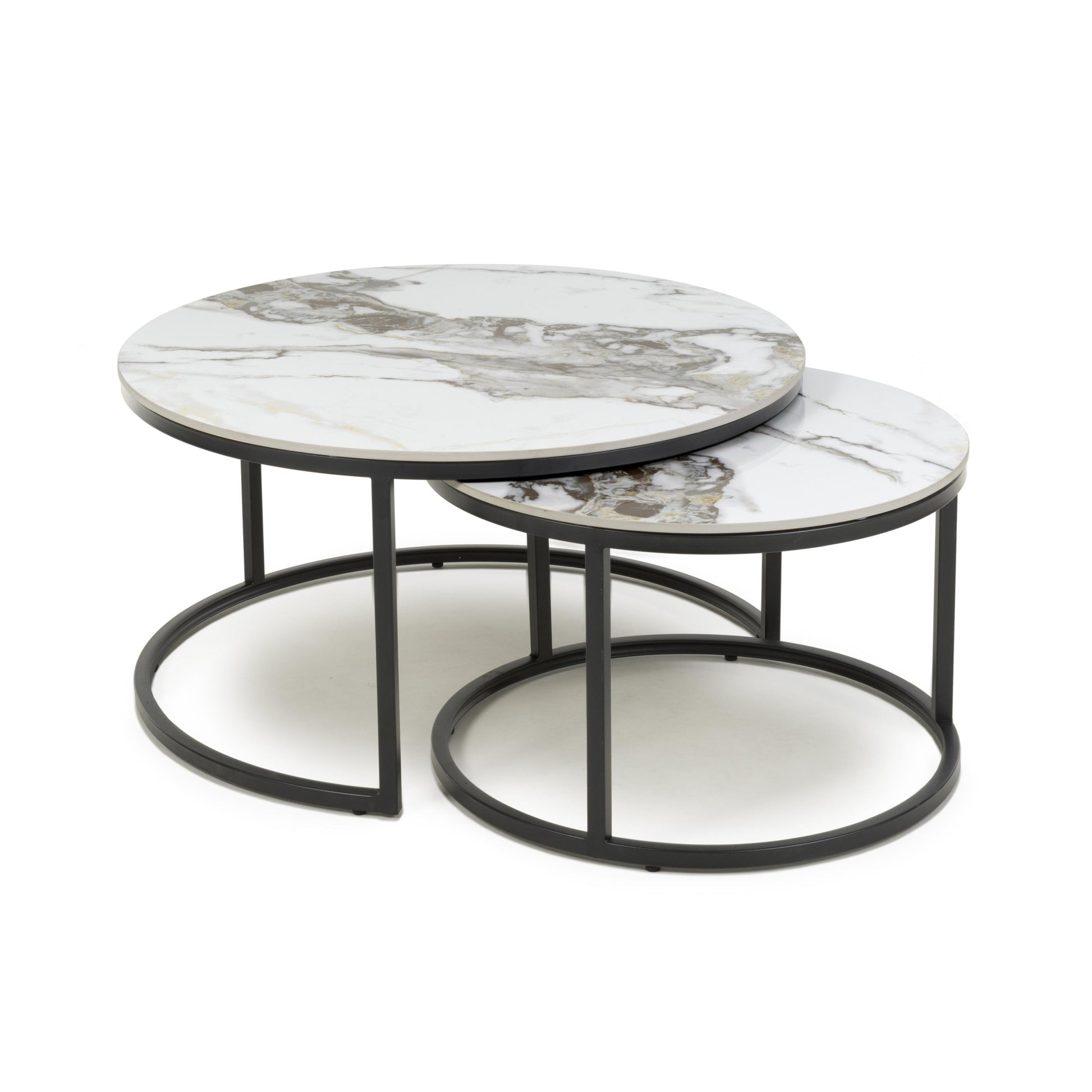 Delta White/Gold Nest of Tables
