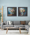 Disco Lilies & Roses - Black Hurstwood Square Frame - Blythe Living