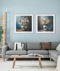 Disco Wildflowers - White Hurstwood Square Frame - Blythe Living