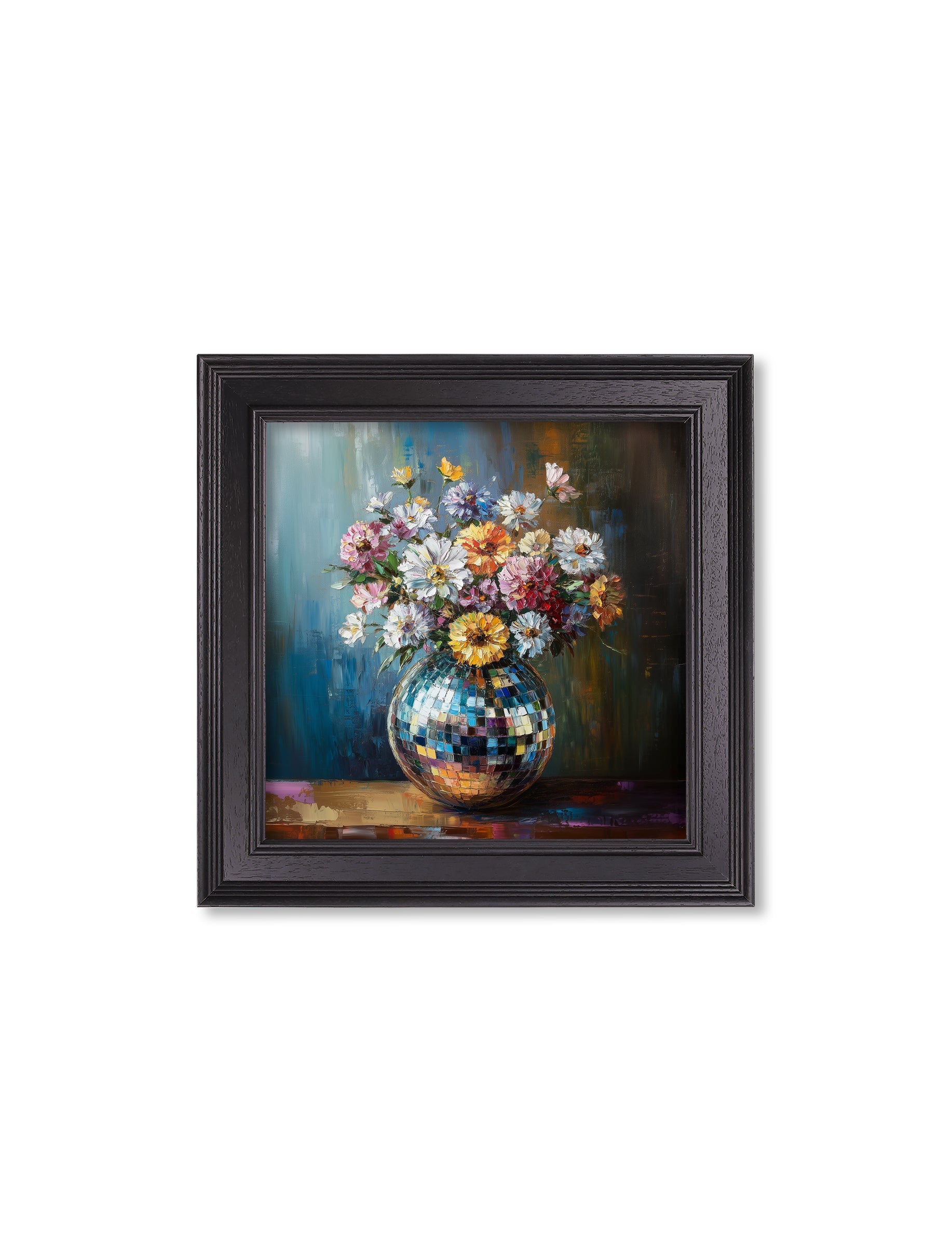 Disco Wildflowers - Black Hurstwood Square Frame - Blythe Living