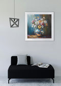 Disco Wildflowers - White Hurstwood Square Frame - Blythe Living