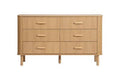 Discover Axel 6 Drawer Fluted Chest Oak contemporary MDF furniture UK

