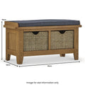 Discover Burford Oak Hallway Bench with Basket